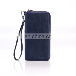 Realiable Quality New Style Bule Leather Popular Ladies Leather Wallet Sellers thumbnail-2