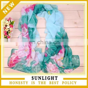 Wholesale Cheap Solid Color Chiffon Scarf thumbnail-1