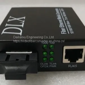 HD IP Camera to Fiber Converter Gigabit Ethernet Fiber Optic Transmitter and Receiver Single Port Fiber Media Converter thumbnail-3