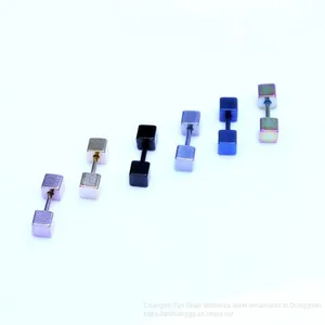 New Simple Square Thin Rod Ear Nail, Eyebrow Nail, Lip Nail, Human Body Foreign Trade Accessories Manufacturer Wholesale thumbnail-3