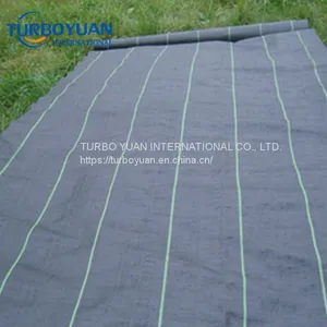 Black Plastic Weed Proof Mesh Mulching Fabric Weed Mats for Greenhouse thumbnail-2