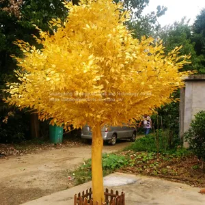 Fiberglass Trunk Golden Artificial Banyan Tree for Decoration thumbnail-5
