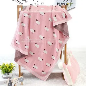 New Hot Selling Knitted Cotton Blanket a Good Partner for Baby Sleeping Soft and Light Baby Blanket Outdoor Windproof Blanket thumbnail-3
