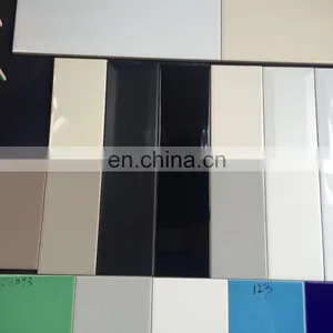 75x150 Nero Black Flat,wavy,beveled Edge Ceramic Glazed Kitchen Bathroom Matte Subway Ceramic Wall Tile OW082 thumbnail-5