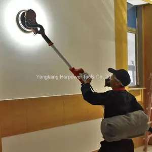Portable 225mm Long Handle Self Vacuum Telescopic Foldable Electric Drywall Putty Wall Sanding Machine Drywall Sander With LED Light thumbnail-5