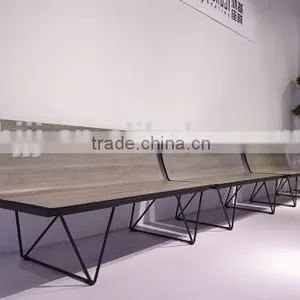Good Price Europe Patented Indoor Public Waiting Chair Seating Benches for Airport Salon Bus Station Hospitable H63D-M thumbnail-2