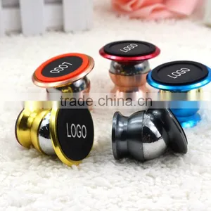 Magnet 360 Rotating Magnetic Funny Cell Phone Holder for Desk Magnetic Car Mount Stainless Steel Metal Stand Cell Phone Holder thumbnail-2