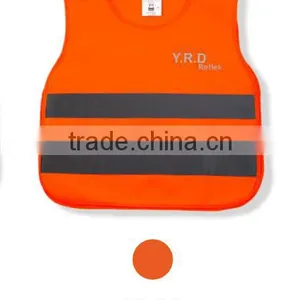 High Visibility Reflective Kids Safety Vest Orange Child Traffic Vests thumbnail-1
