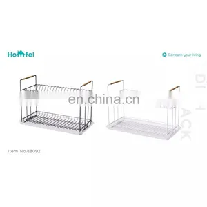 Multifunction 2 Tier Dish Rack Kitchen Organizer Sink Drying Rack thumbnail-2