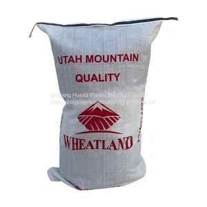 Woven Bags Plastic Empty Rice Packing Sacks Bag Manufacturer PP Packaging Polyethylene for Sale Design Printing 50kg Agriculture thumbnail-2