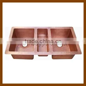 Hammered Copper Kitchen Sink,Copper Series thumbnail-3