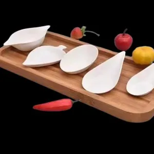 Small Saucer for Ketchup & Dipping Sauce at Fast Food Restaurants, Compostable Sugarcane Pulp, Disposable Plate thumbnail-5
