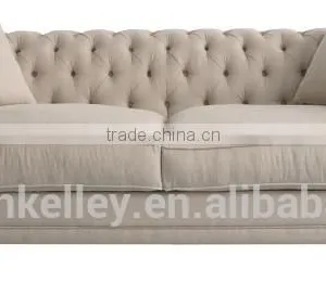 2015 Hot Sales Antiqued Finish Fabric Sofa Leather Sofa Living Room Furniture thumbnail-1