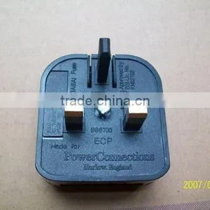 CE ROHS BSI Approved Super Nylon Malaysia UK HK Israel Bahrain Kuwait Ireland Type G to Schuko EU Travel Adapter Plug Converter thumbnail-5