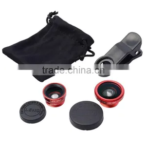 3 In1focusing Mirror Focus Lamp Fisheye Lens ,mini Camera Lens 3 in 1 Lens Kit thumbnail-4