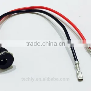 Custom 5.5x2.1mm 2PIn Female Mount Power Jack Socket To 0.8mm Tab Wire Harness thumbnail-6