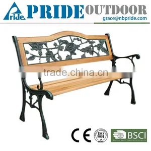 Casual Park Outdoor Wood Slats For Cast Iron Garden Bench thumbnail-1