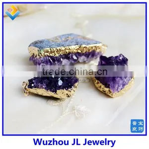 Hot New Products for 2015 Amethyst Druzy Pendant Rough Amethyst Drautz Pendant thumbnail-1