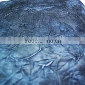 3D Stamping Pattern pu Faux Leather for Bags With Sof Hand Feelings and Velvet Backing thumbnail-1