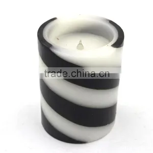 Home Light Battery Operate Melted Flameless Pillar LED Candle Wholesale Real Wax Electric Candle Light thumbnail-2