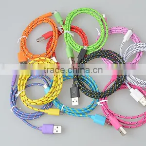 1m Round Braided Textile Electrical Usb Cable/Wire/Pulley Cord 2 Wires thumbnail-2