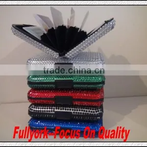 Rhinestone Bling Aluminum Aluma Wallet As Seen On TV Diamante Bling Aluminum Credit Card Wallet Holder thumbnail-3