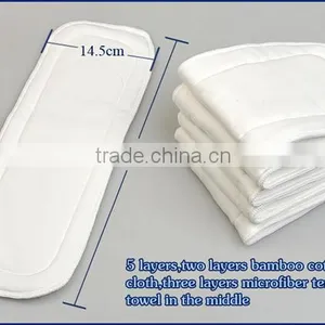 Organic Bamboo Cotton Insert For Baby Cloth Diaper thumbnail-1