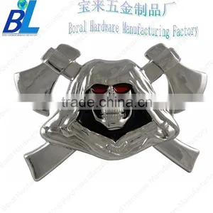 Shiny Plated Metal Fearsome Pattern Belt Buckle Parts thumbnail-1