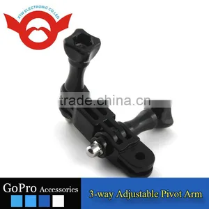 2016 New Wholesale Go Pro 3-way Adjustable Pivot Arm Go Pro Gimbal for Mini Action Camera thumbnail-4