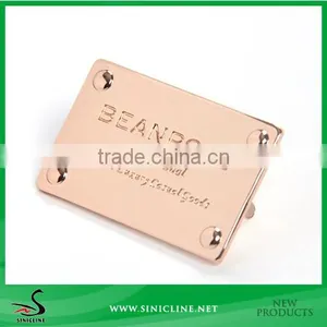 Sinicline Luxury Rose Gold Color Metal Label for Women's Handba thumbnail-1