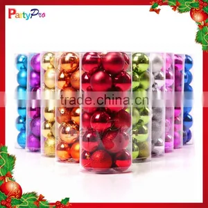 2015 High Quality Round Shape Small Colorful Plastic Christmas Decoration thumbnail-2
