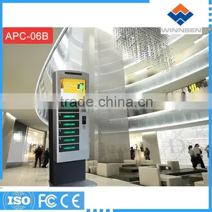 Wifi Remote Control 6 Digital Lockers Charging Station for Restaurant APC-06B thumbnail-1