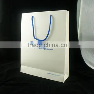 White Custom Logo Promotion Paper Bag With Metallic Corns thumbnail-1