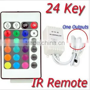 NEW 24 Key IR Remote Control For Changeable Color 5050 3528 RGB LED Light Strip thumbnail-1