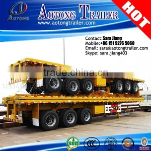 2016 Top Ranking 2-3Axles 20-40ft Trailer /Container Semi Truck Platform Trailer Chassis for Exporting thumbnail-2