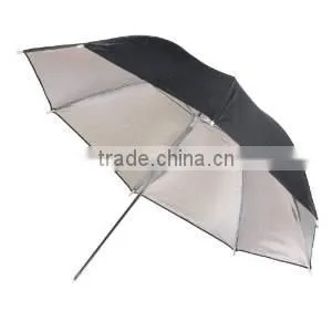 Photography Equipemnt Silver Black Reflective Umbrella thumbnail-2