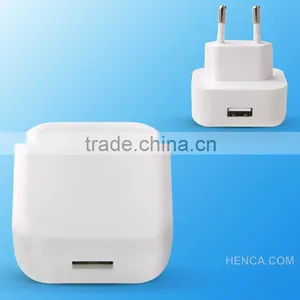 White Color 1 Port Usb Wall Chargers With EU Plug thumbnail-2