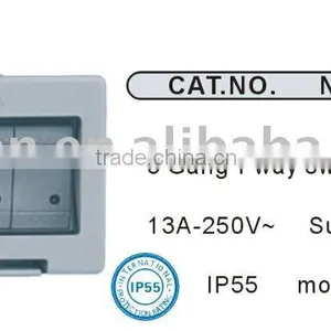 IP55 Wall Switch Socket/3 Gang 1 Way Switch thumbnail-1