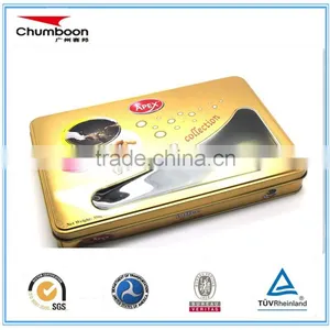 Metal Material and Tinplate Metal Type Candy Box With Pvc Window on Top thumbnail-5
