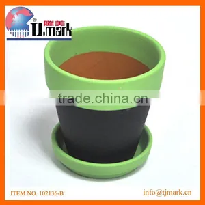 DESIGN YOUR OWN TERRACOTTA FLOWER POT WITH SAUCER thumbnail-1
