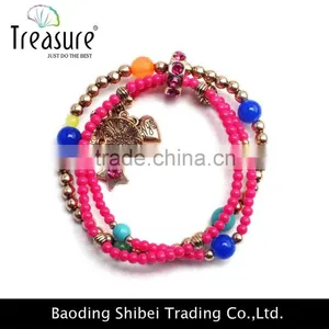 Chinese Style Rhinestone Multicolor Beads Bracelet Bangle Jewelry for Girls in 2016 thumbnail-1