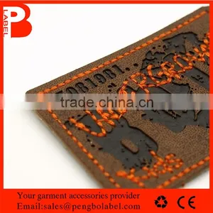 China Supplier Hot Sale Fashion Design Leather Patch Labels thumbnail-5