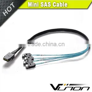 MINI SAS SFF-8087 To 4 SATA 90 Degree Angled Type HDD Cable 100cm thumbnail-3