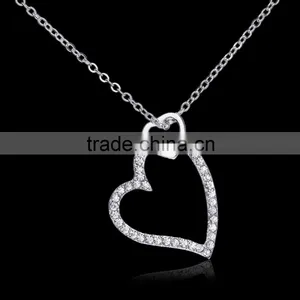 Austrian Crystal Heart Pendant 18k Women Necklace Quality Choice thumbnail-4
