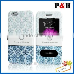 For IPhone 6 Leather Case, TOP Quality Printed Color PU Wallet Leather With Card Slot For IPhone 6 Case thumbnail-1