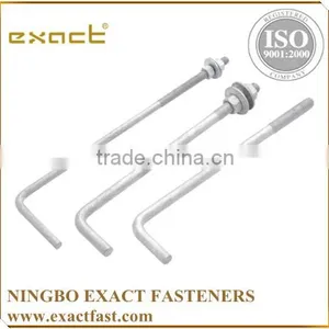 FACTORY SUPPLY HIGH QUALITY ZINC/HDG ASSEMBLED WITH WASHER AND NUT ANCHOR BOLT/ L SHAPE BOLT thumbnail-2