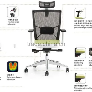 Sunshine Furniture Modern High Back Best Ergonomic Executive Mesh Office Chair With Headrest thumbnail-6