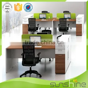 Melamine Teak Wood Modern Furniture 2/4/6 Person Workstation Combination thumbnail-6