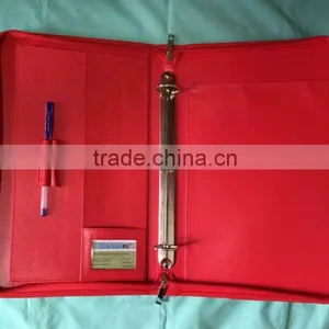 2016 Multi Functional Soft A4 Magnetism Leather Portfolio With Ring Binders and Retractable Handle thumbnail-6