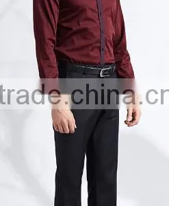 Men's Dress Wedding Business Cotton Long Sleeve Shirt thumbnail-3